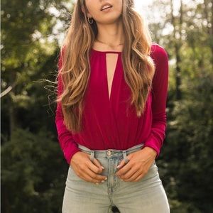 NWOT FREE PEOPLE Kaya Keyhole Bodysuit - S‎